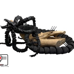 Articulated 3D printed Gargantuan Leviathan, flexi sea monster, Seabeast Movie, Subnautica