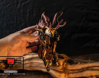 Articulated 3D printed BIG Jackalope fidget toy