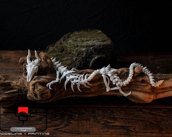 Dragón esqueleto articulado impreso en 3D de 21&quot;