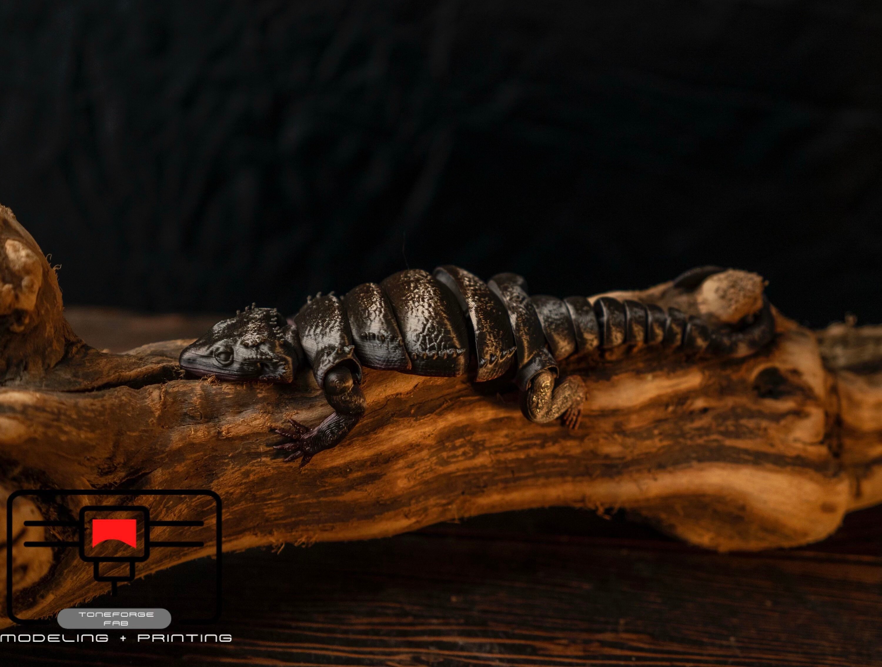 Articulated 3D Printed Pancake Lizard Fidget Toy Etsy