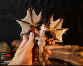 Articulated 3D printed Wyvern Dragon, flexi Dragon, fidget toy