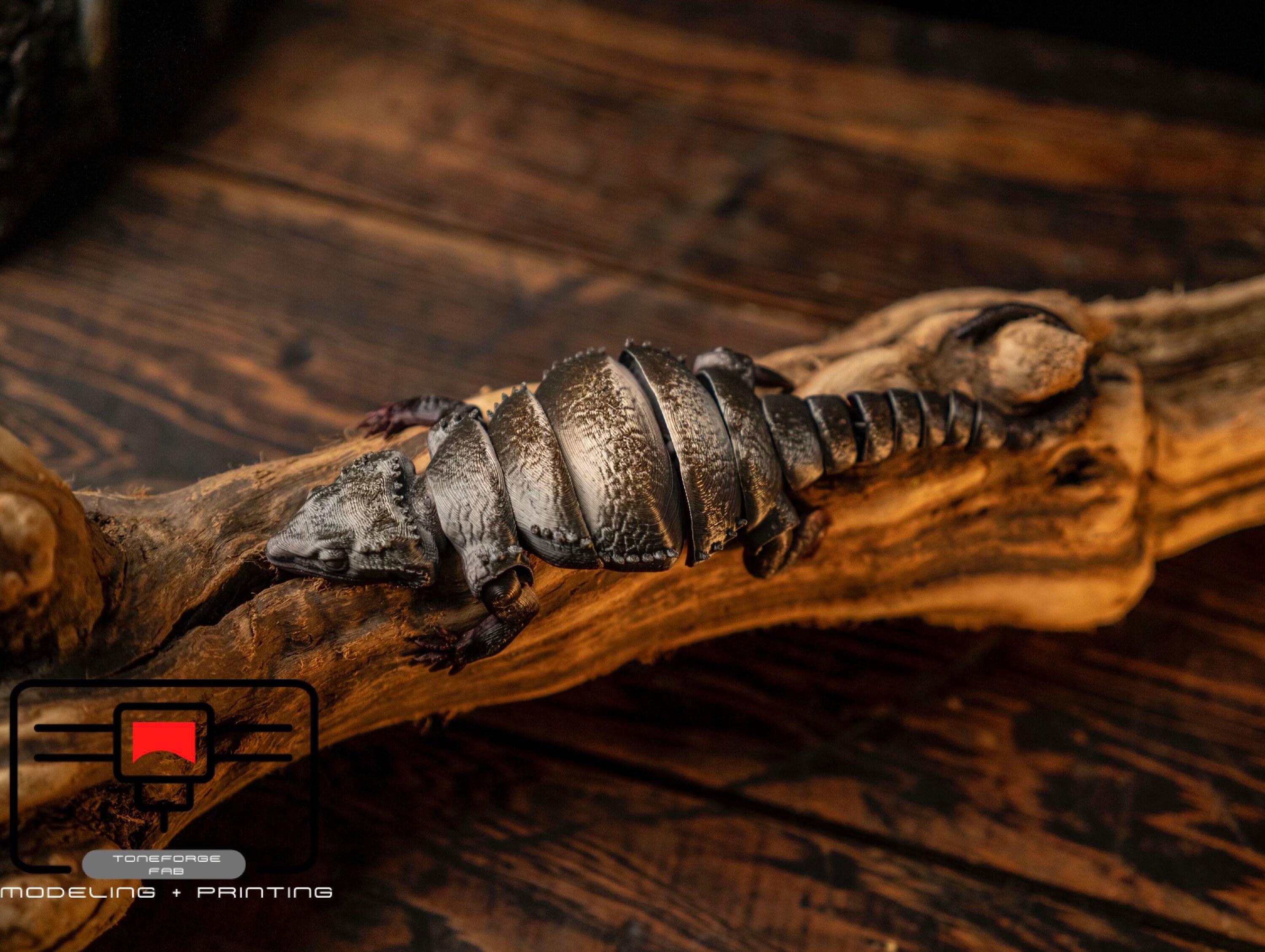 Articulated 3D Printed Pancake Lizard Fidget Toy Etsy