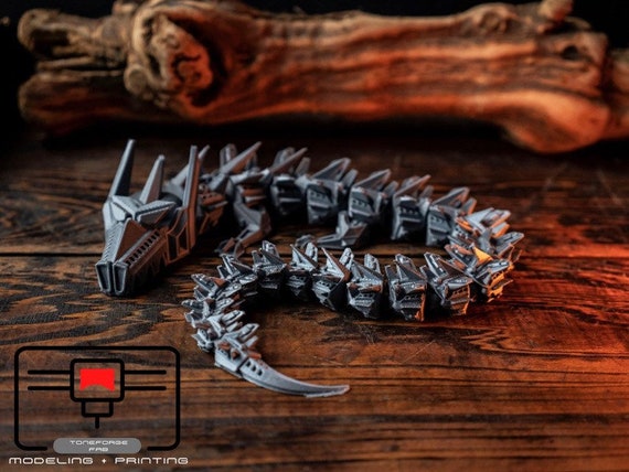 Articulated 3D Printed 22 Robot Dragon | Etsy