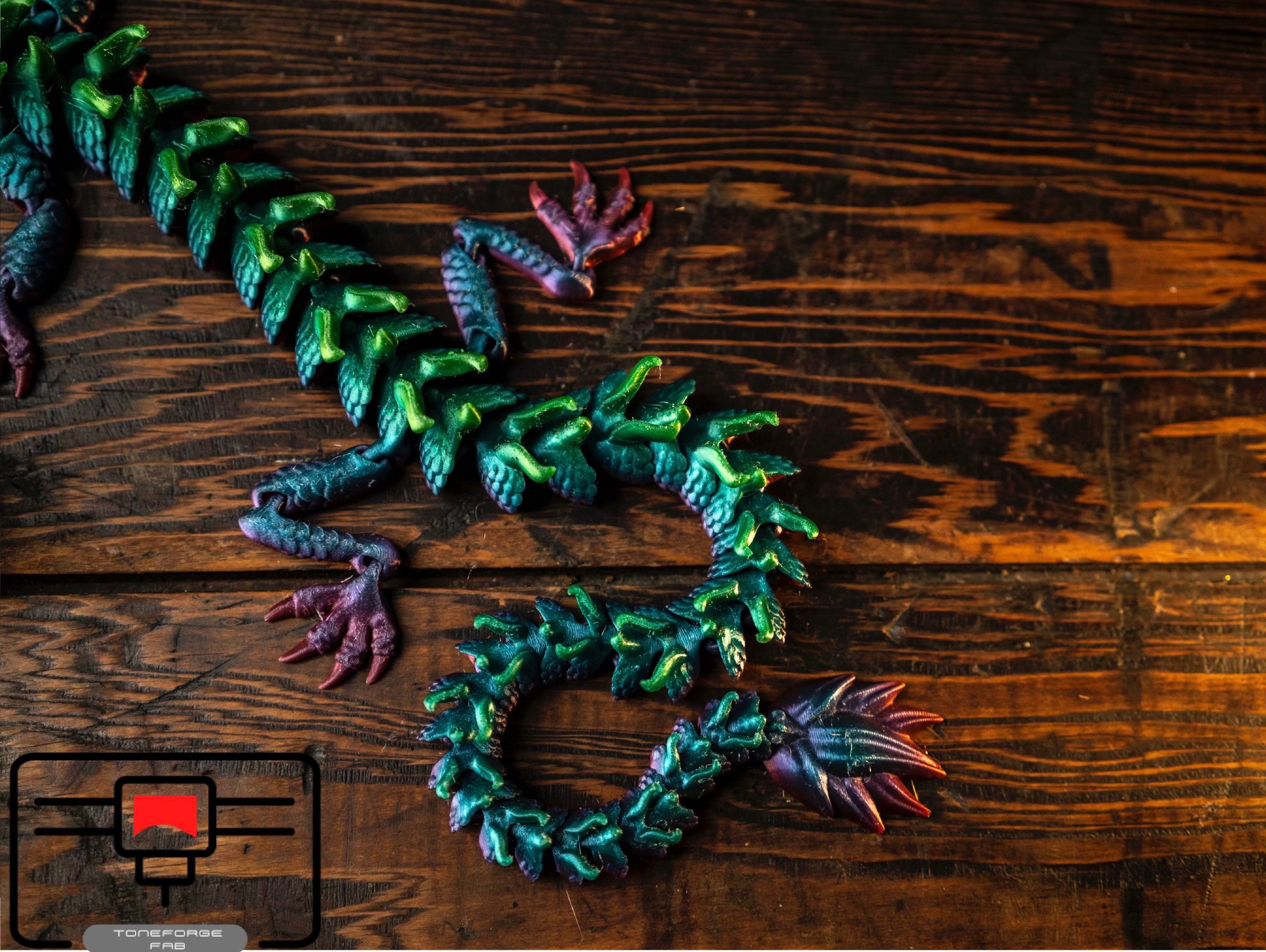 Articulated 3D Printed Imperial Dragon, Flexi Dragon, Fidget Toy - Etsy