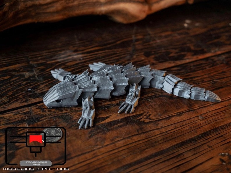 Articulated 3D Printed Armadillo Lizard - Etsy