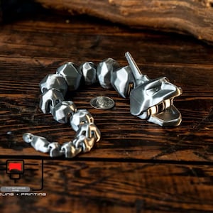 Articulated 3D printed Onix fidget toy