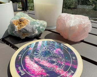 Handmade Pendulum Divination Board, Pink Woods Design