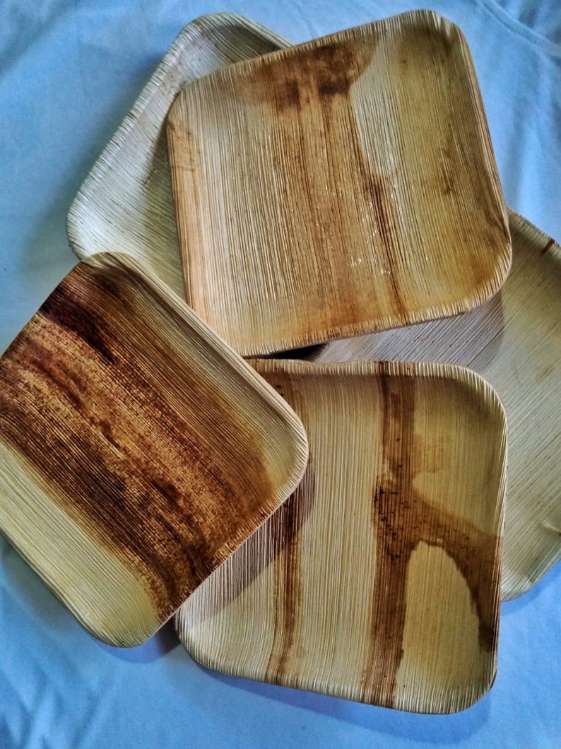 Disposable Sri Lankan Traditional Palm Leaf Plates Ecofriendly