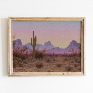 Western Country Landscape Print - Vintage Rustic Arizona Canyons Farmhouse Oil Painting Wall Art Decor - SIN MARCO