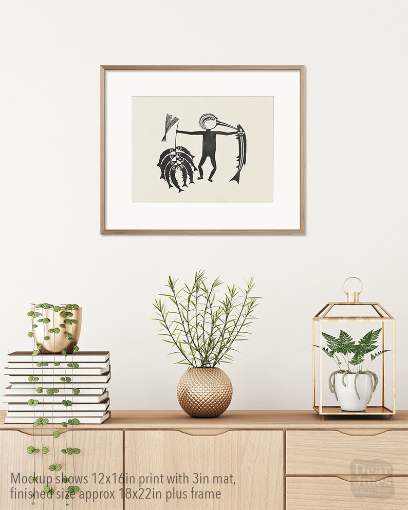 fishing-mimbres-pottery-poster