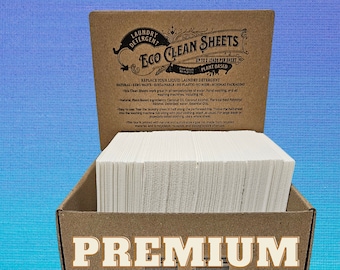 NEW PREMIUM SCENTS, "1 year's worth" of concentrated laundry detergent sheets! up to 400 loads in once compact zero waste package