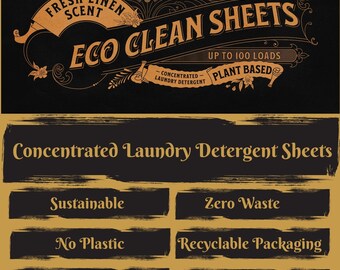 Eco Clean Concentrated Laundry Detergent Sheets - up to 100 loads