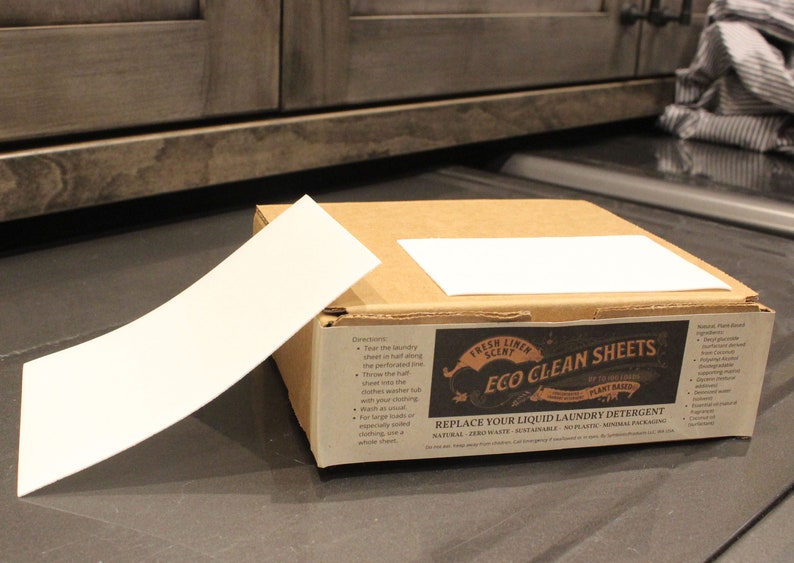 Laundry Detergent Sheets 100 Loads Allnatural Concentrated Etsy