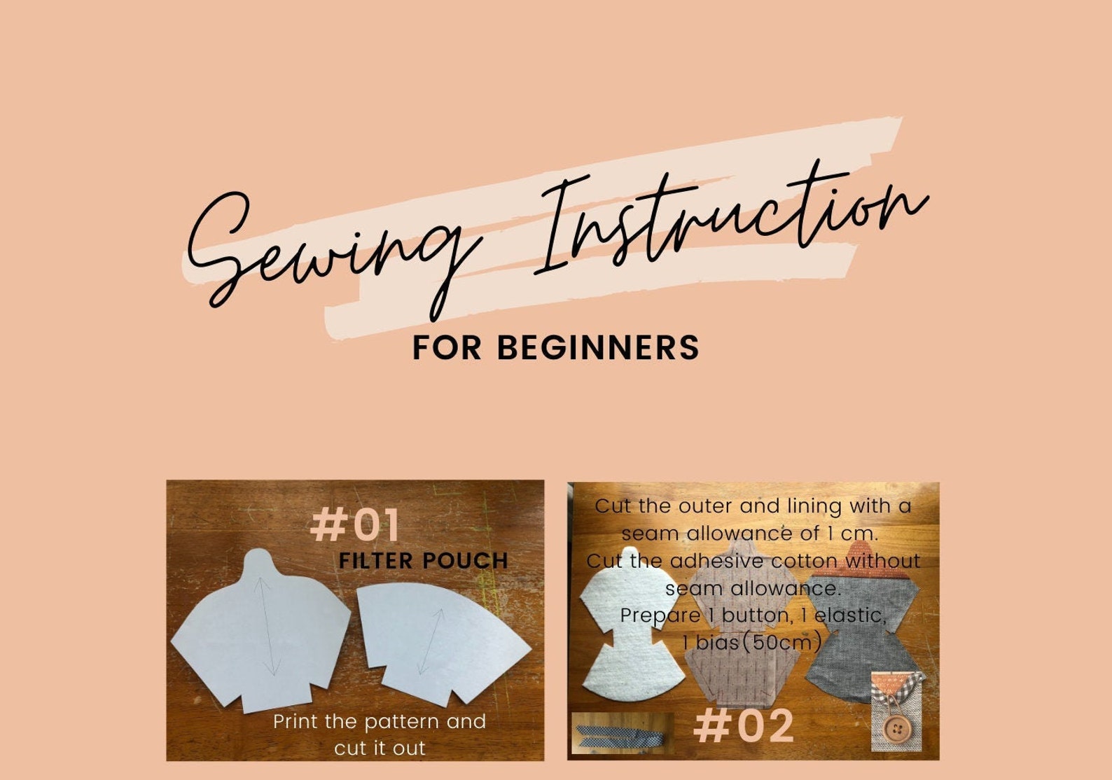 Coffee Filter & Pouch PDF Pattern. Including Sewing Etsy