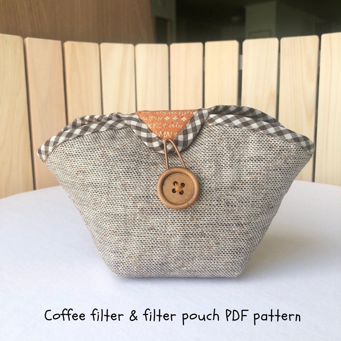 Coffee Filter & Pouch PDF Pattern. Including Sewing Etsy