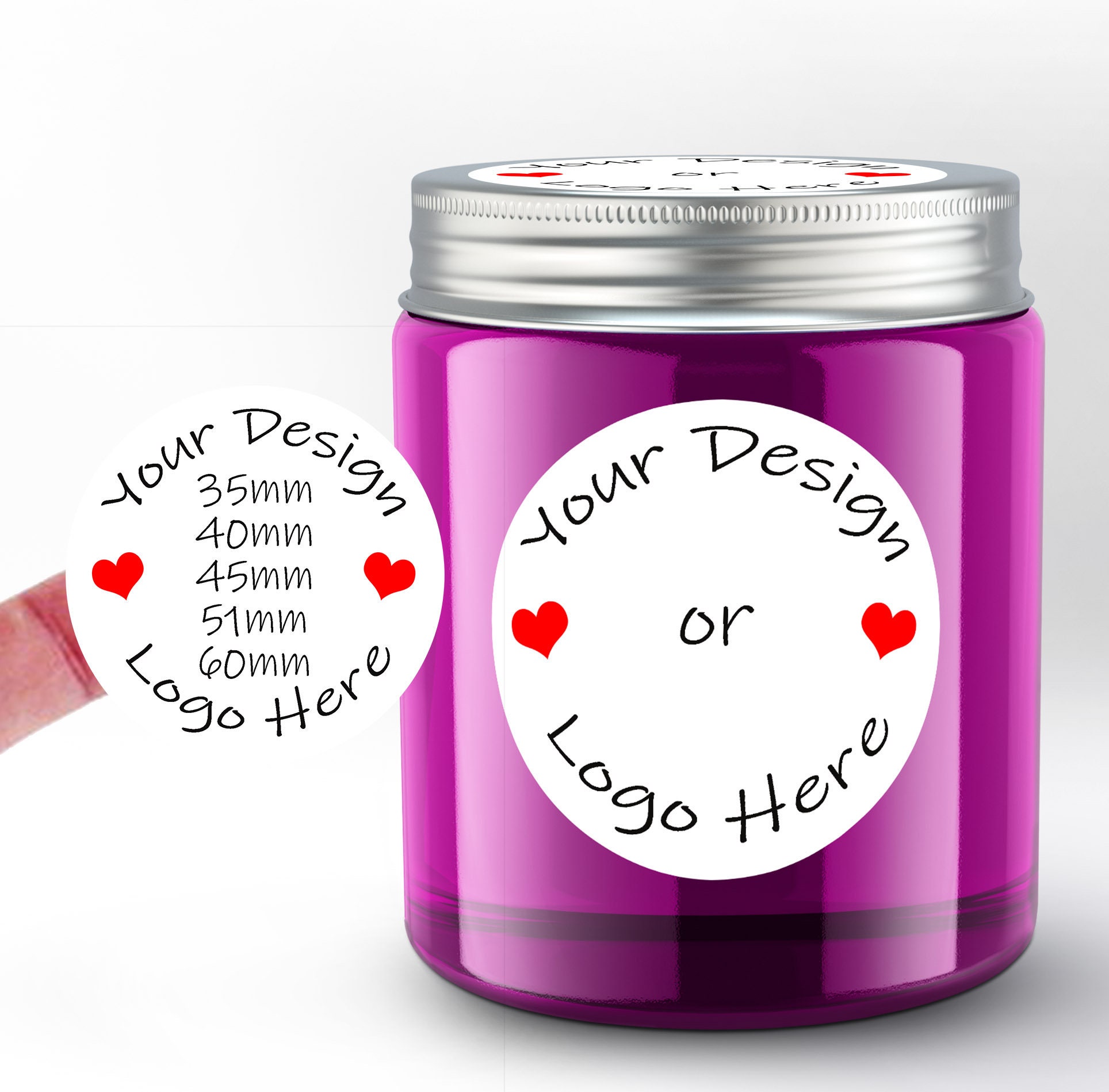 Personalised Round Custom Stickers Business Labels | Etsy