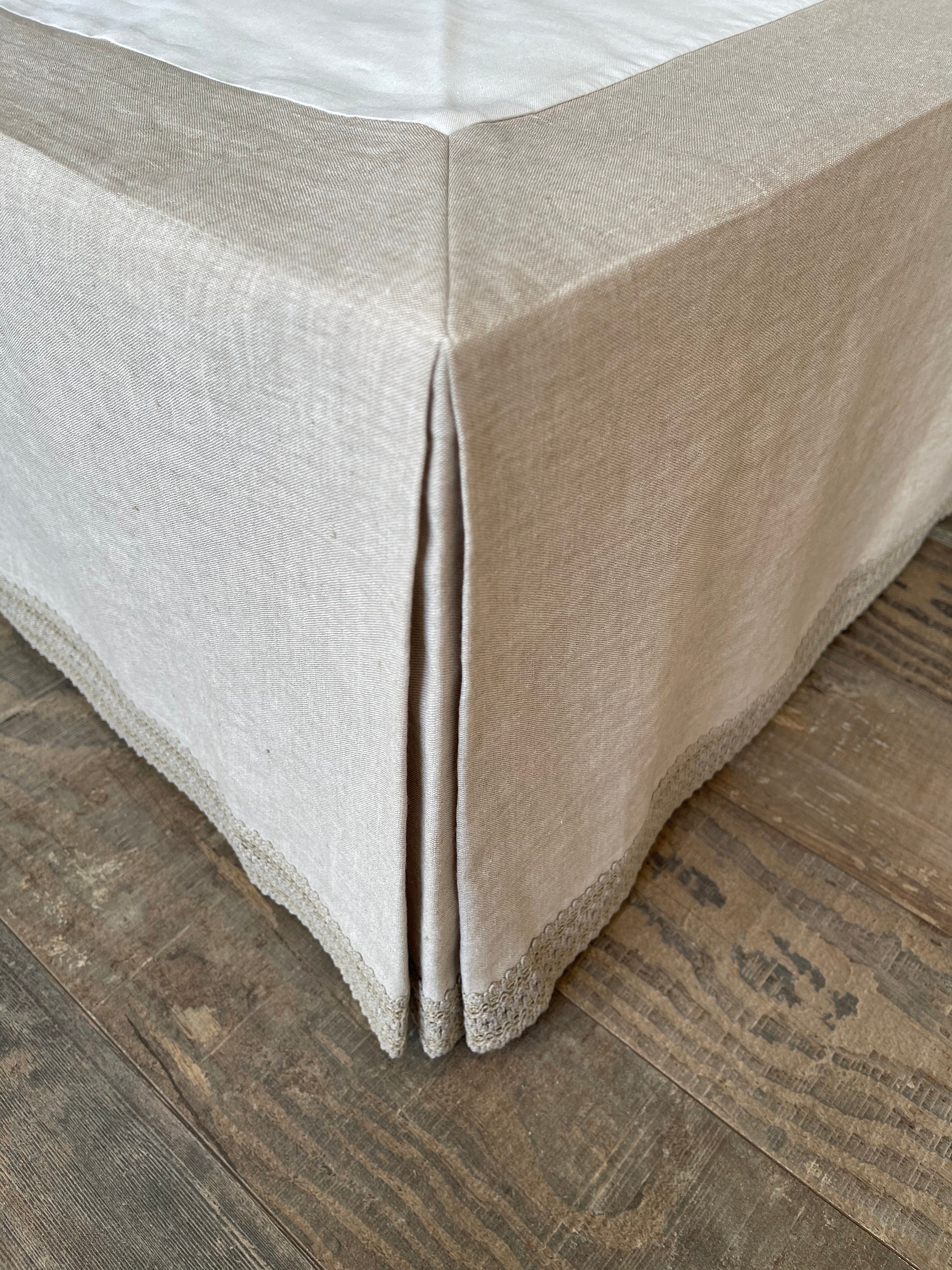 Linen bed skirt. Bed skirt. Linen. Natural. Eco. All colours. Etsy