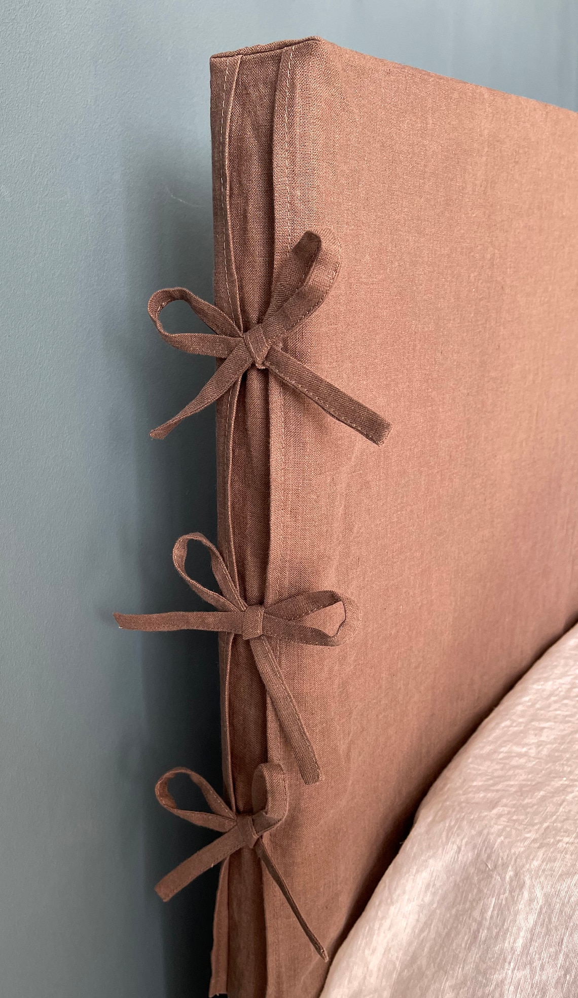 Linen Headboard. Headboard Slipcover. Foot board Cover. Custom Etsy