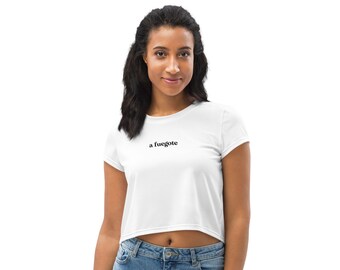 White croptop T-shirt A FUEGOTE
