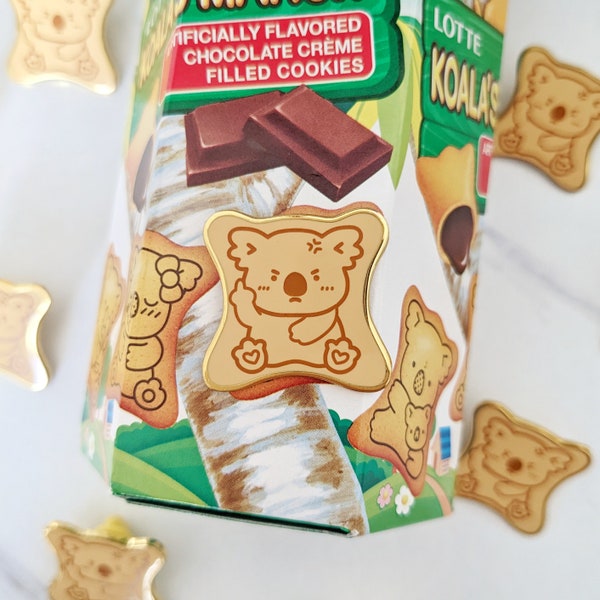 Rude Koala Cookie Gold Plated Hard Enamel Pin