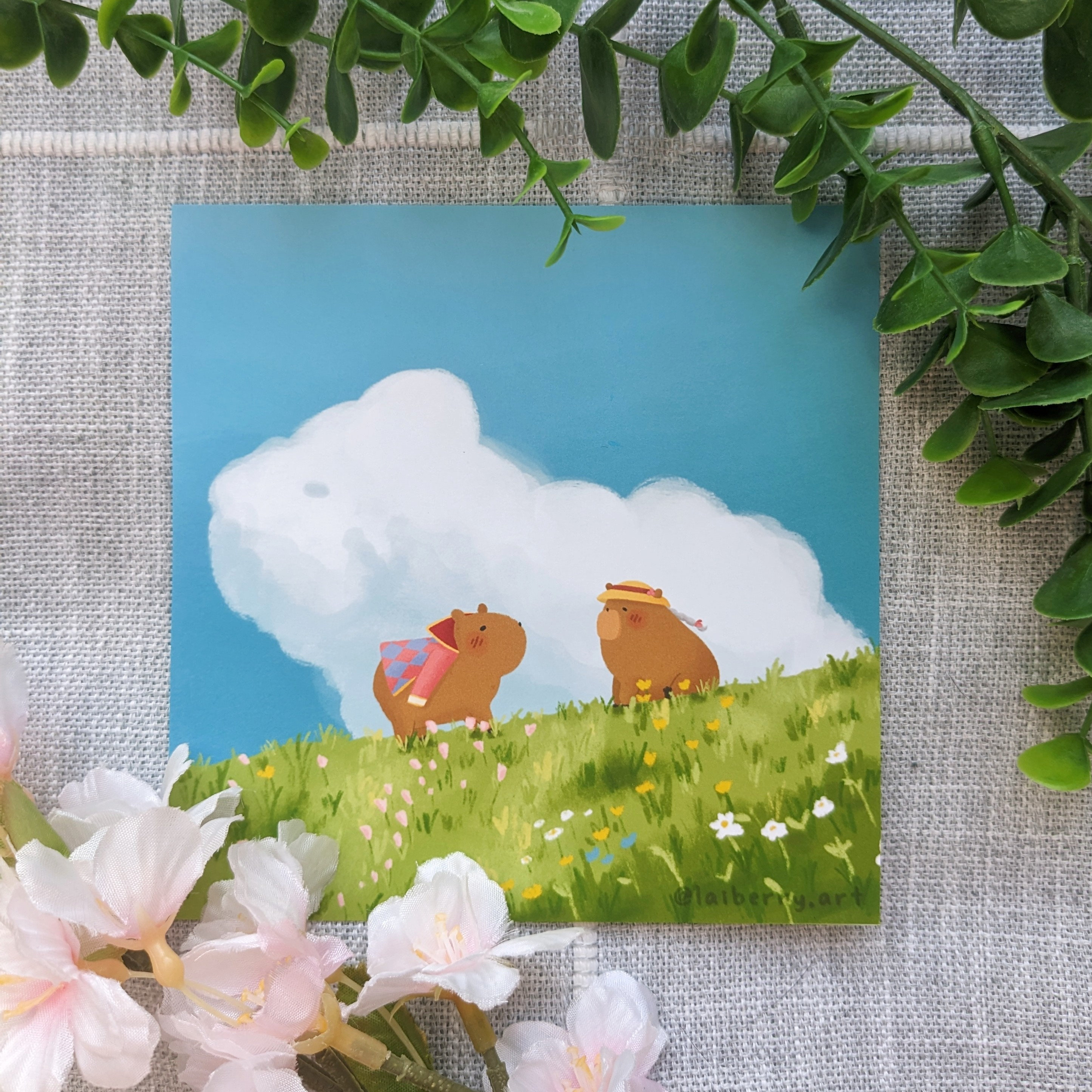 Capybara Anime Scenes Mini Prints | Art Prints | Digital Art | Digital ...