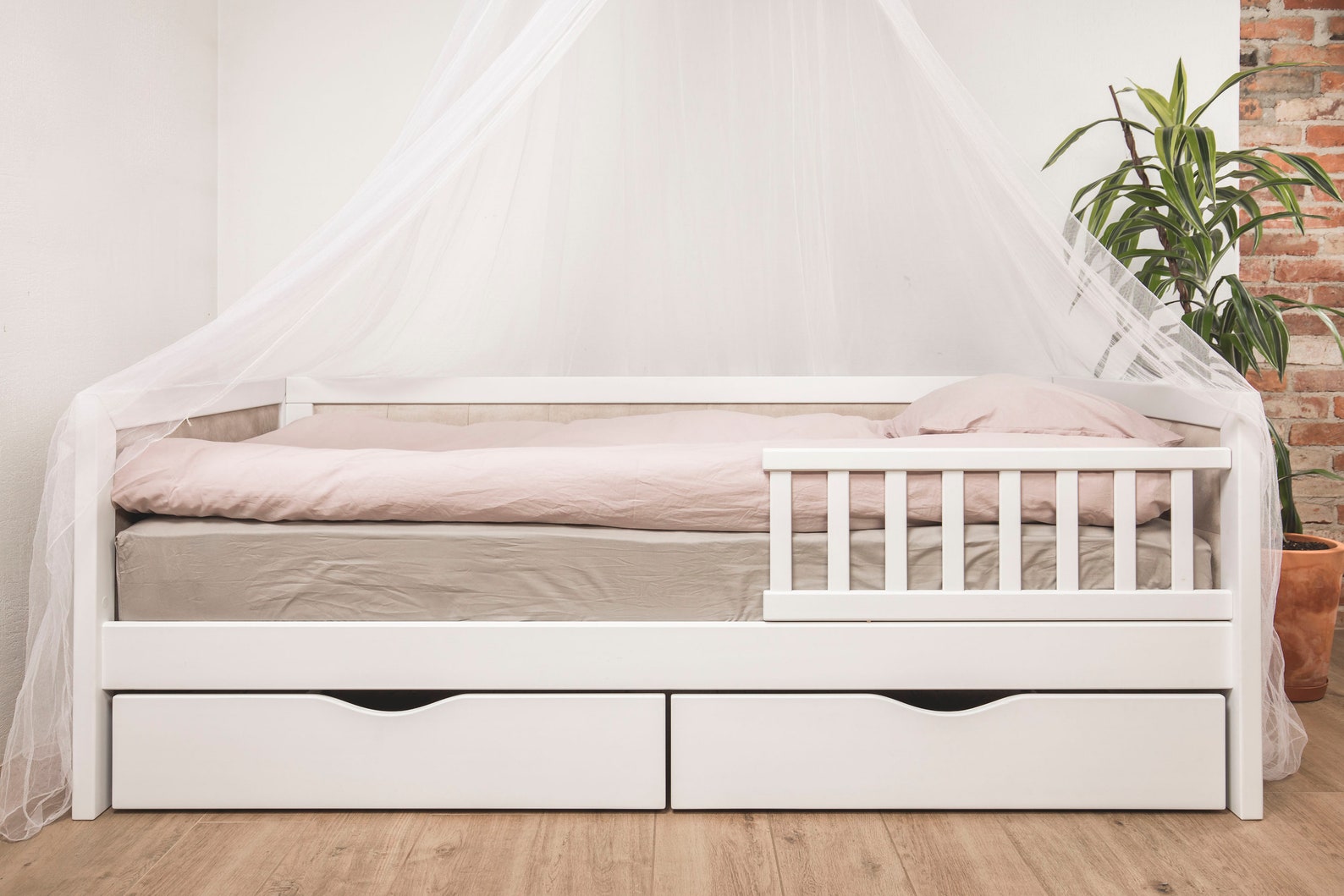 HolzBettrahmen Einzelbett Bett Montessori Kleinkind Haus | Etsy