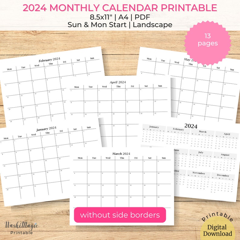 12 Month 2024 Calendar Printable - Il 794xN.5560985692 4mrl
