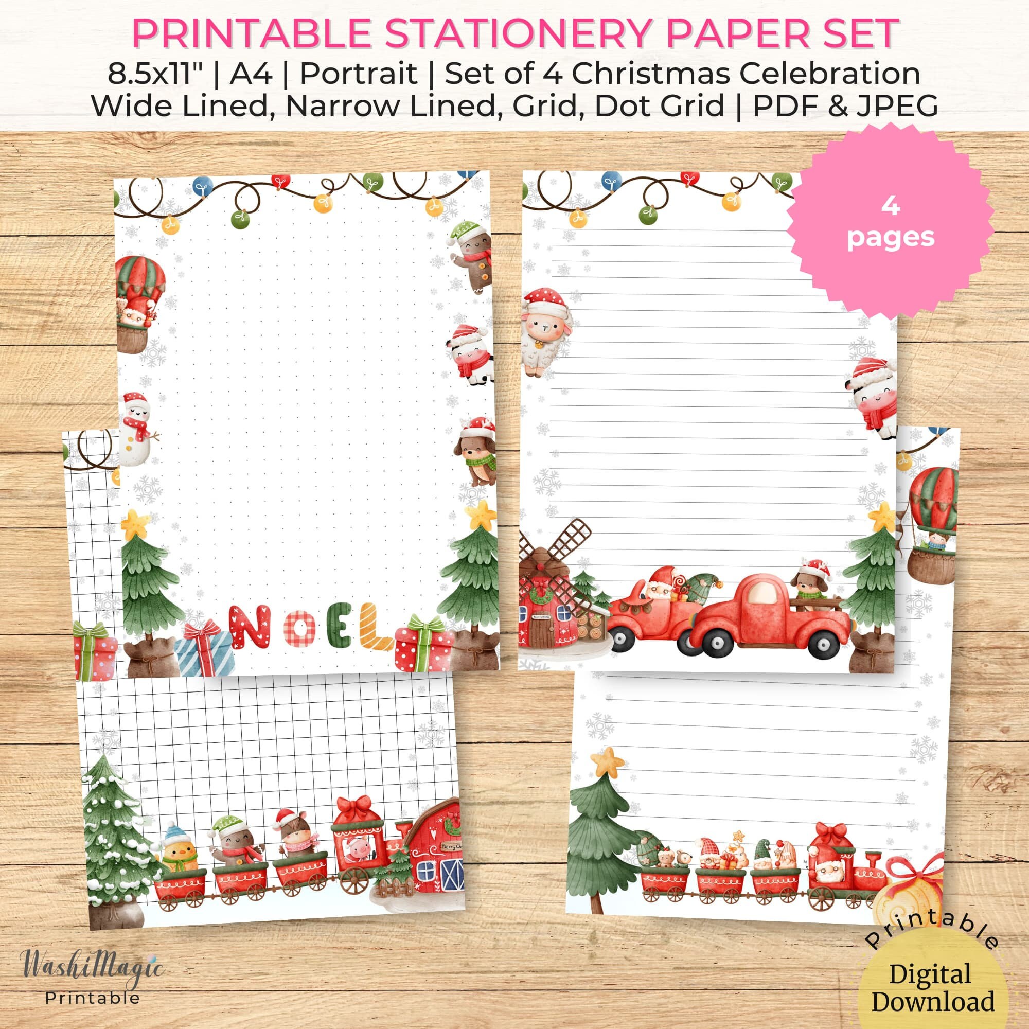 christmas-celebration-notebook-paper-printable-christmas-stationary-set-of-4-cute-letter-sets-christmas-papers-to-do-list-journal-etsy for Free Printable Christmas Paper Pdf Christmas Celebration Notebook Paper, Printable Christmas Stationary, Set of 4 Cute Letter Sets, Christmas Papers, to Do List Journal - Etsy for Free Printable Christmas Paper Pdf