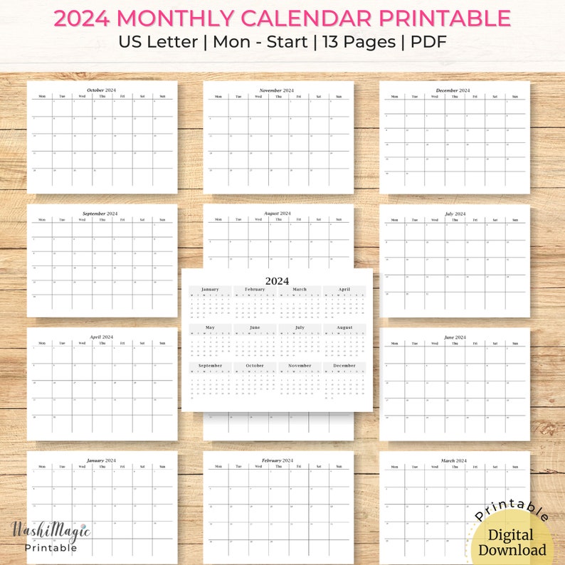 12 Month 2024 Calendar Printable - Il 794xN.5560985698 Dalg