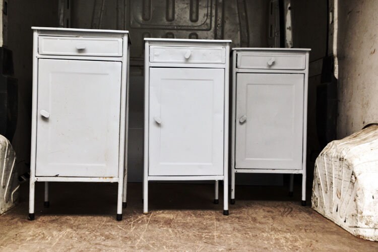 Vintage Industrial Metal Bedside Etsy