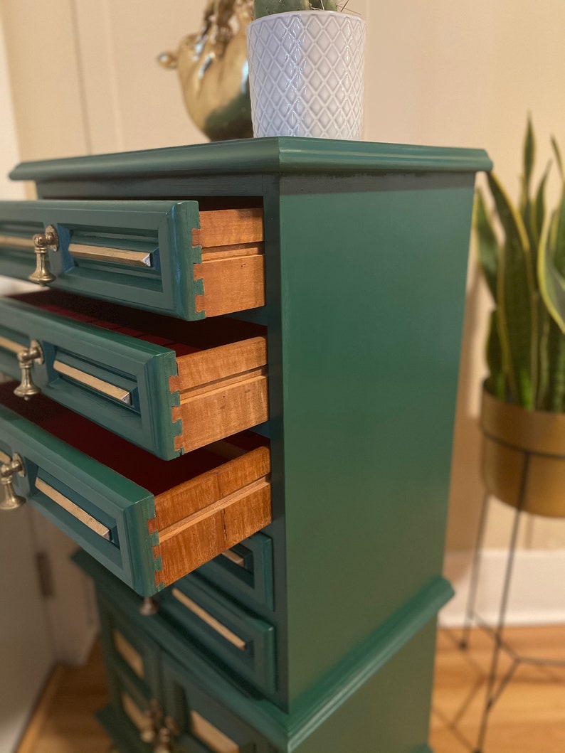 Emerald Green Jewelry Armoire SOLD Etsy