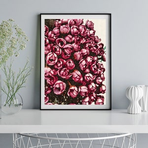 Flowers Print Wall Art, Home Sweet Home, Home Decor Wall Art, New Home Gifts, Digital Download