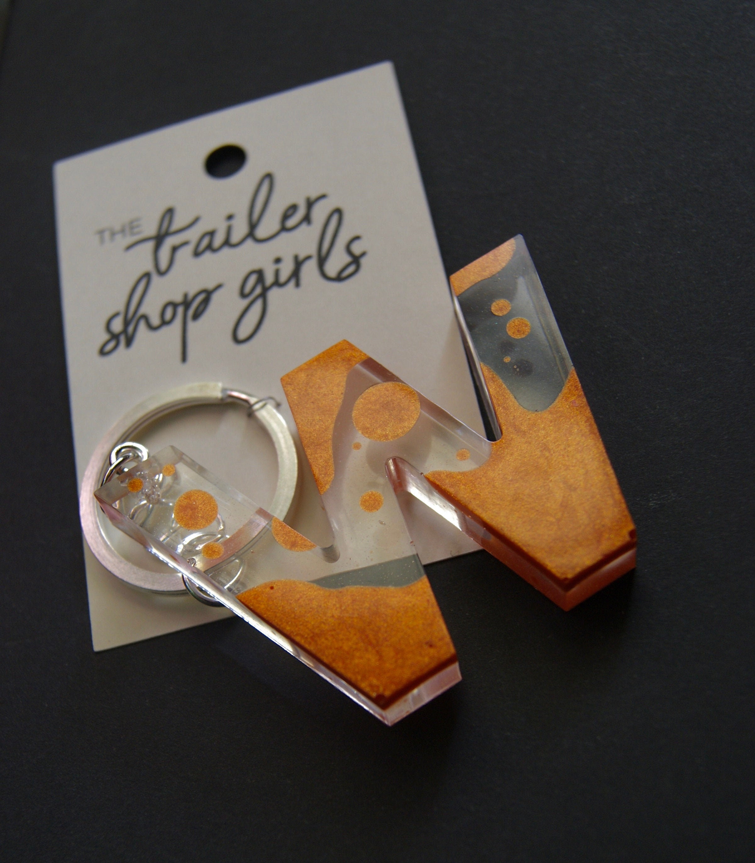 Lava Lamp Inspired Letter Keychain Resin Etsy