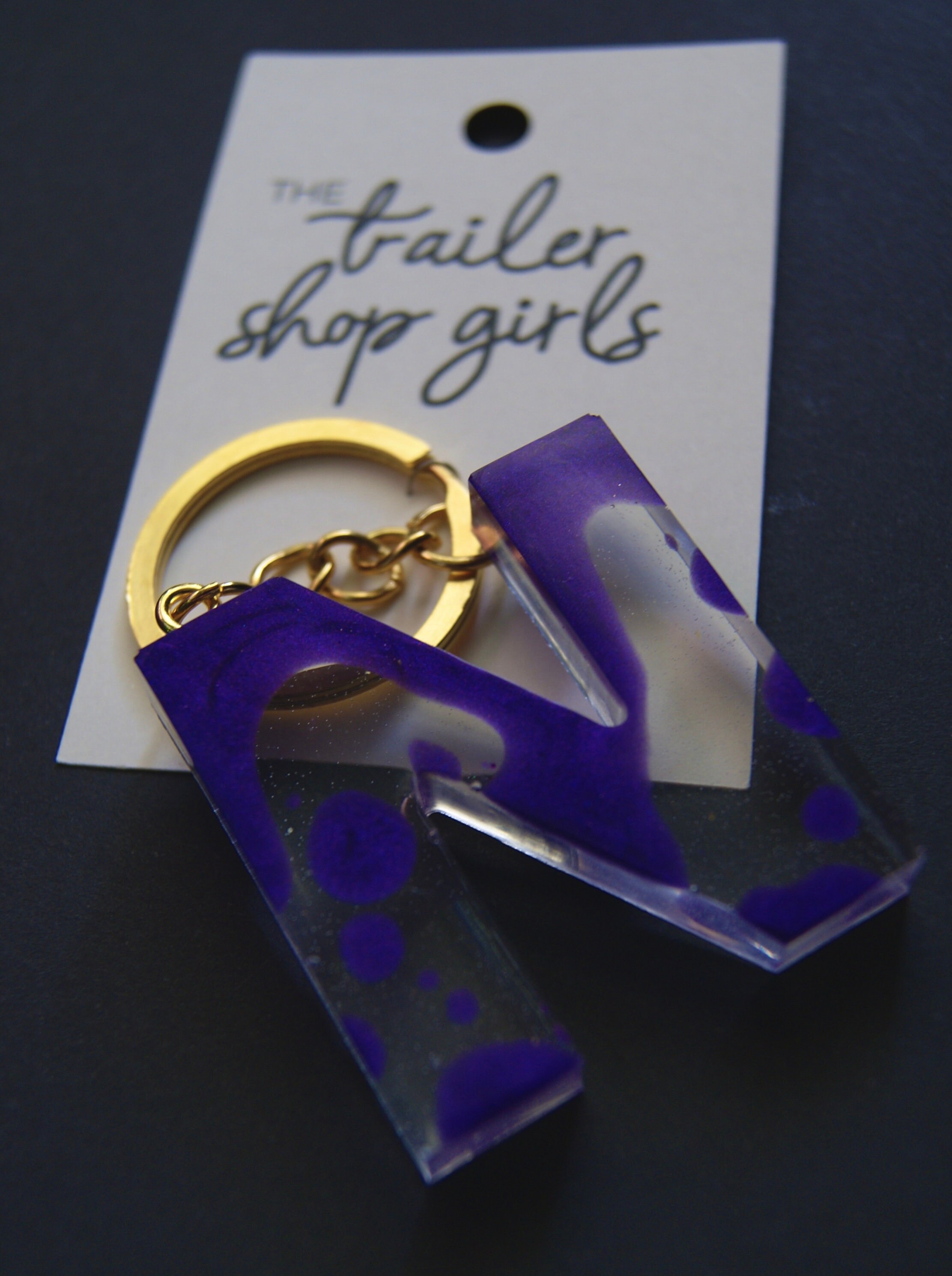 Lava Lamp Inspired Letter Keychain Resin Etsy