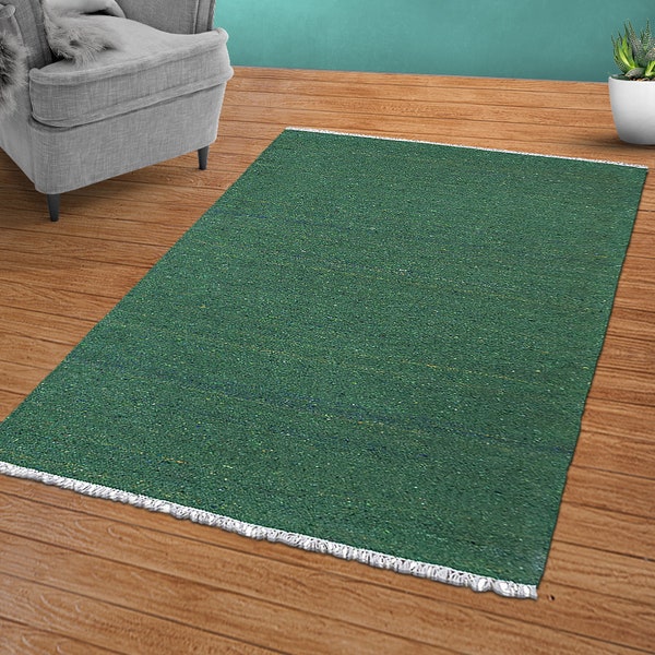 Dark Green Rug Etsy