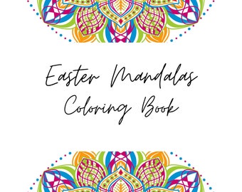 Spring and Easter Mandala Coloring Book. 20 pages of beautiful mandalas.
