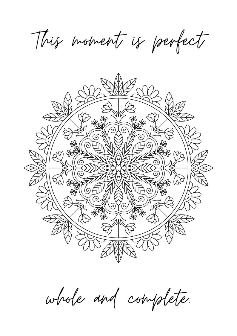 Mandalas & Meditations Coloring Book, 9 Pages of Intricate Mandalas to
