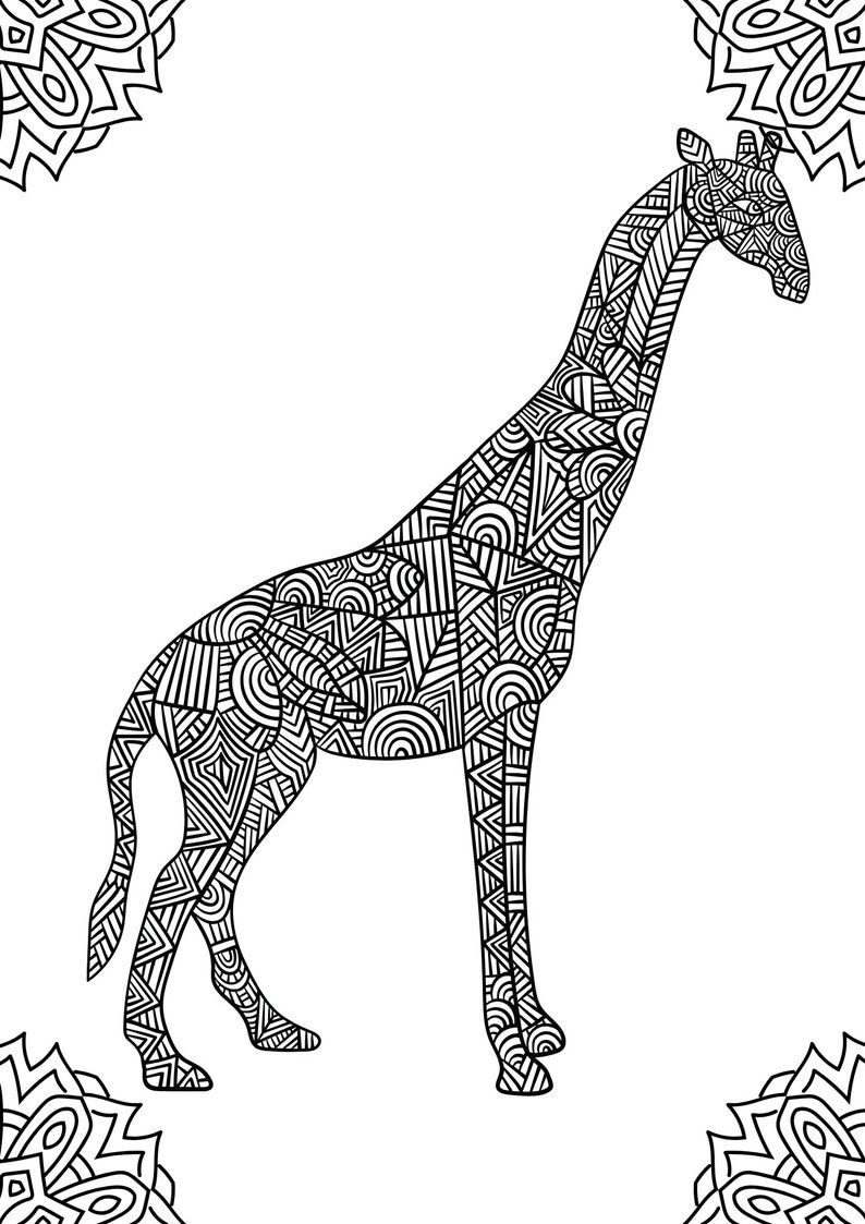 Mandala Style Animal Coloring Pages! 8 Intricate Coloring Pages With 3 ...