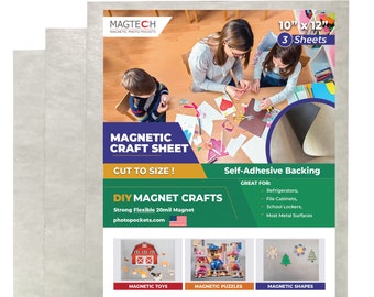 Self-Adhesive Magnetic Craft Sheets, 10"x12", 3 Sheets