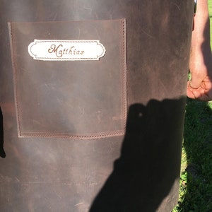 Grillschürze aus Fettleder - mit Personalisierung bild 3