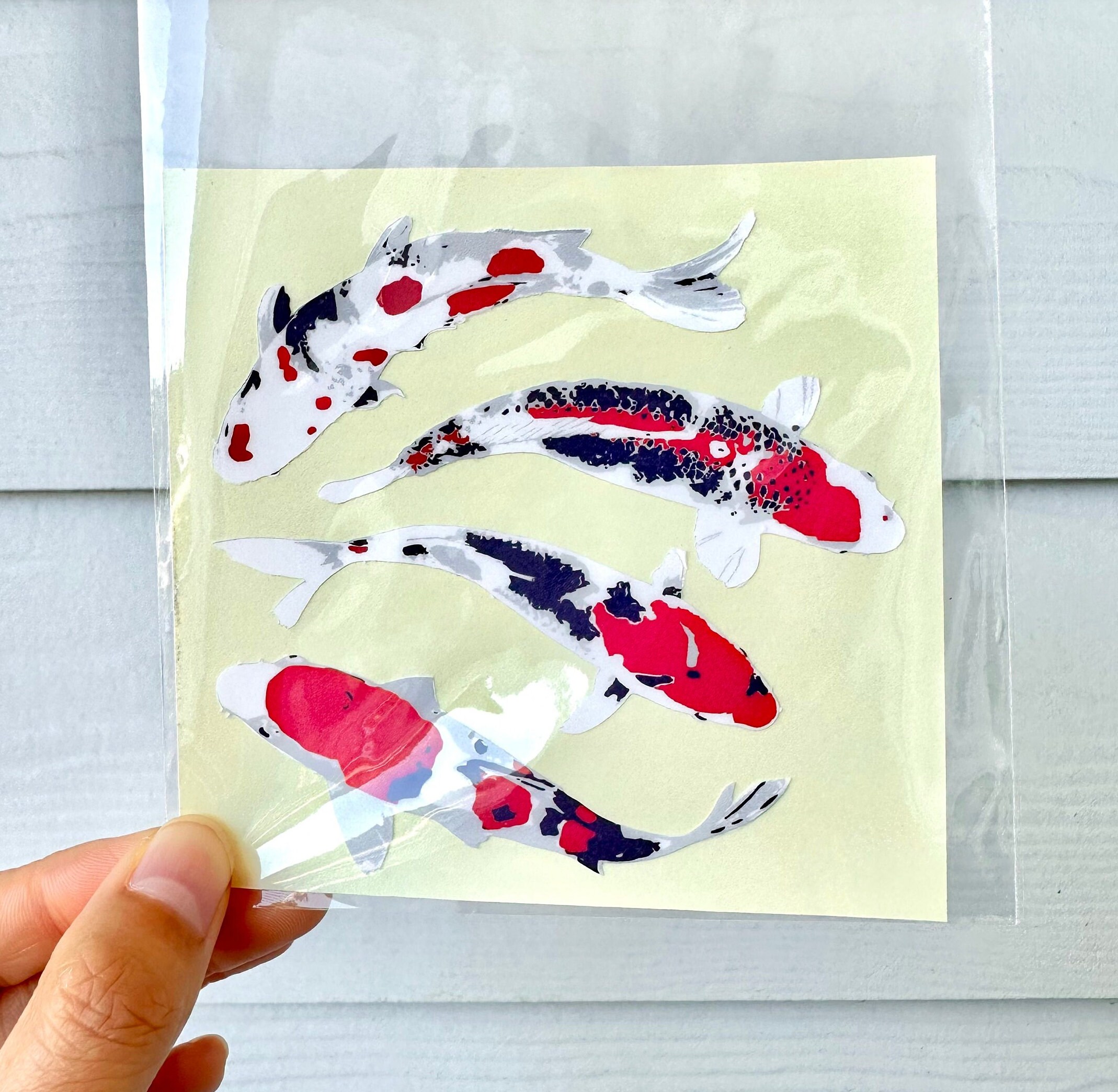 Japanese Koi Fish Stickers | Ukiyo-e Koi Fish Design | Ukiyo-e Stickers ...