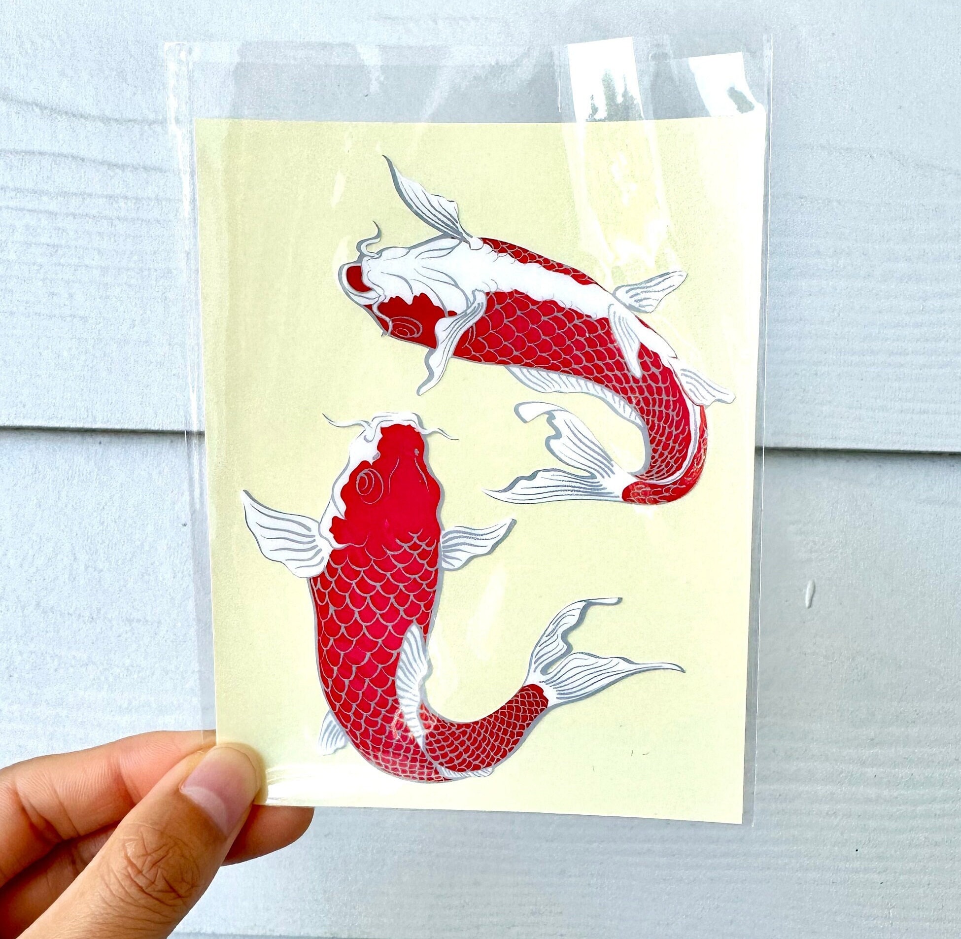 Japanese Koi Fish Stickers | Ukiyo-e Koi Design Stickers | Japanse ...