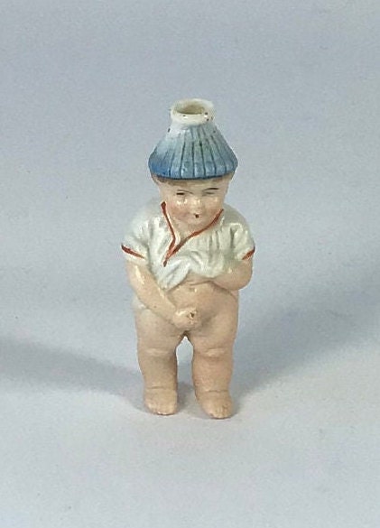 Antique Victorian Bisque Boy Doll Peeing Urinating Germany. C.1890