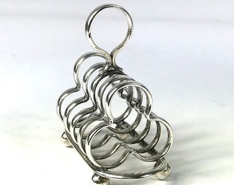 Vintage Silver Plate Toast Rack. By Mappin and Webb. C.1920.