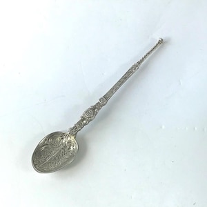 Vintage Miniatur Silber Salbung Löffel. Hallmark London 1952. Zur Queen Elizabeth II Krönung.