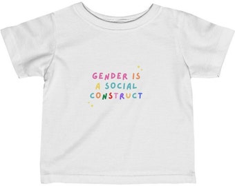 Gender is a social construct baby gift, gender reveal gift, gender neutral baby gift, funny baby, trans rights, funny expecting mother gift