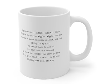 Mi dinero no se mueve jiggle se dobla regalo, Divertido tiktok tendencia, taza de cultura pop, canción tiktok Louis Theroux's Viral Rap Gift