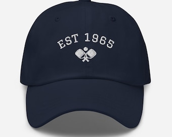 Pickle Ball Hat, Pickleball EST 1965 Hat, Pickleball Lover Gift, Pickleball Embroidery Design, Unisex Hat, Pickleball Dad Hat
