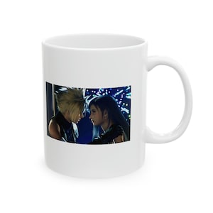 Caneca Cloud Tifa Gold Saucer Kiss Final Fantasy VII Rebirth, Final Fantasy VII Rebirth Cloud Tifa, FFVII Rebirth Cloud Tifa Kiss, Cloti kiss