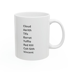 Final Fantasy Vii Mug, Final Fantasy Vii Rebirth Team, FFVII Rebirth Characters, Final Fantasy Vii mug, final fantasy seven cast, FFVII Mug
